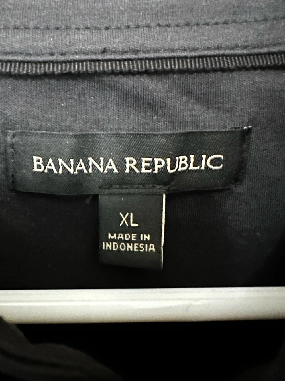 Banana Republic Men’s Black Long-Sleeve Polo